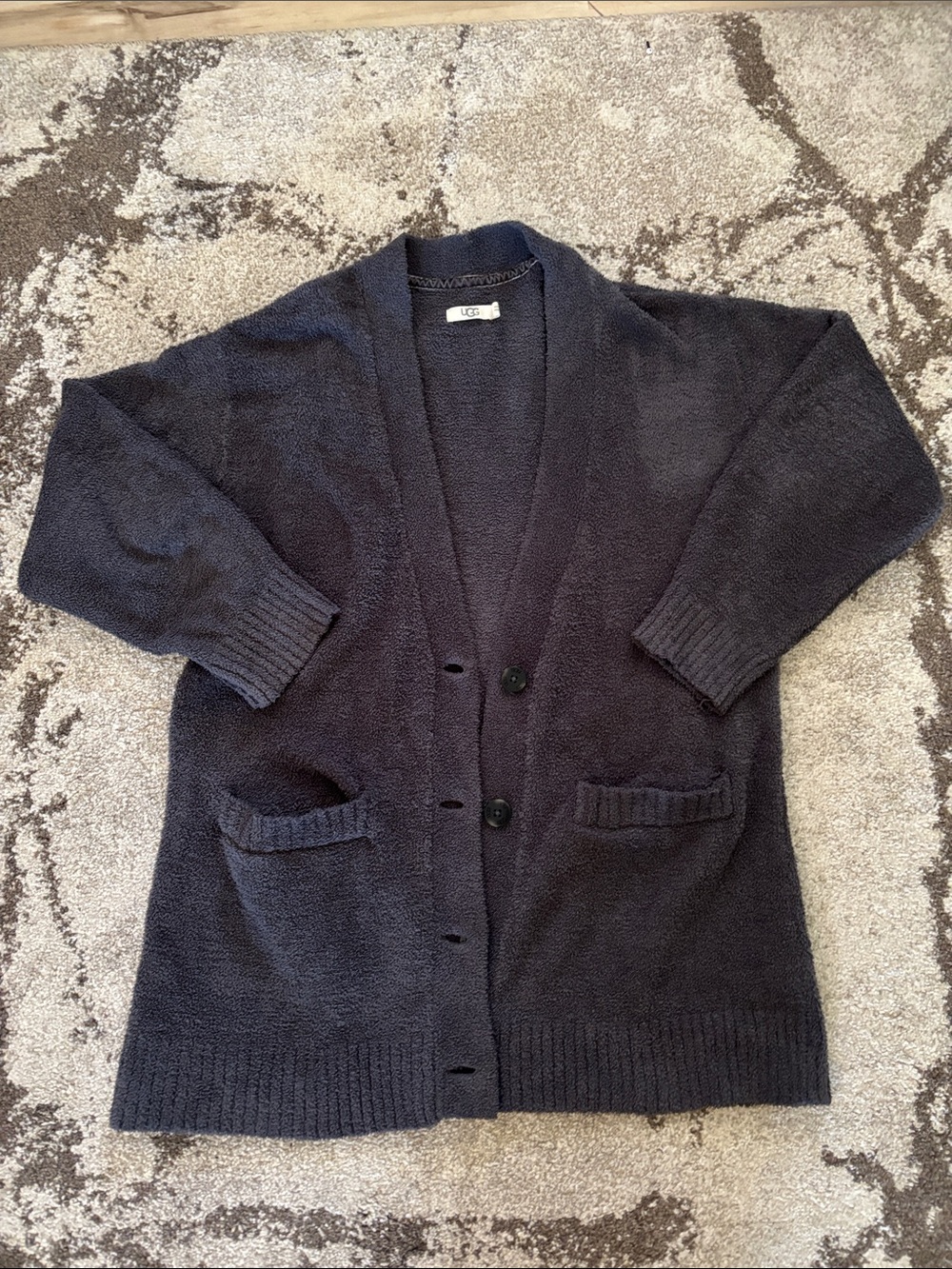 UGG - Joselyn II Dark Charcoal Fuzzy Knit V-Neck Cardigan!!